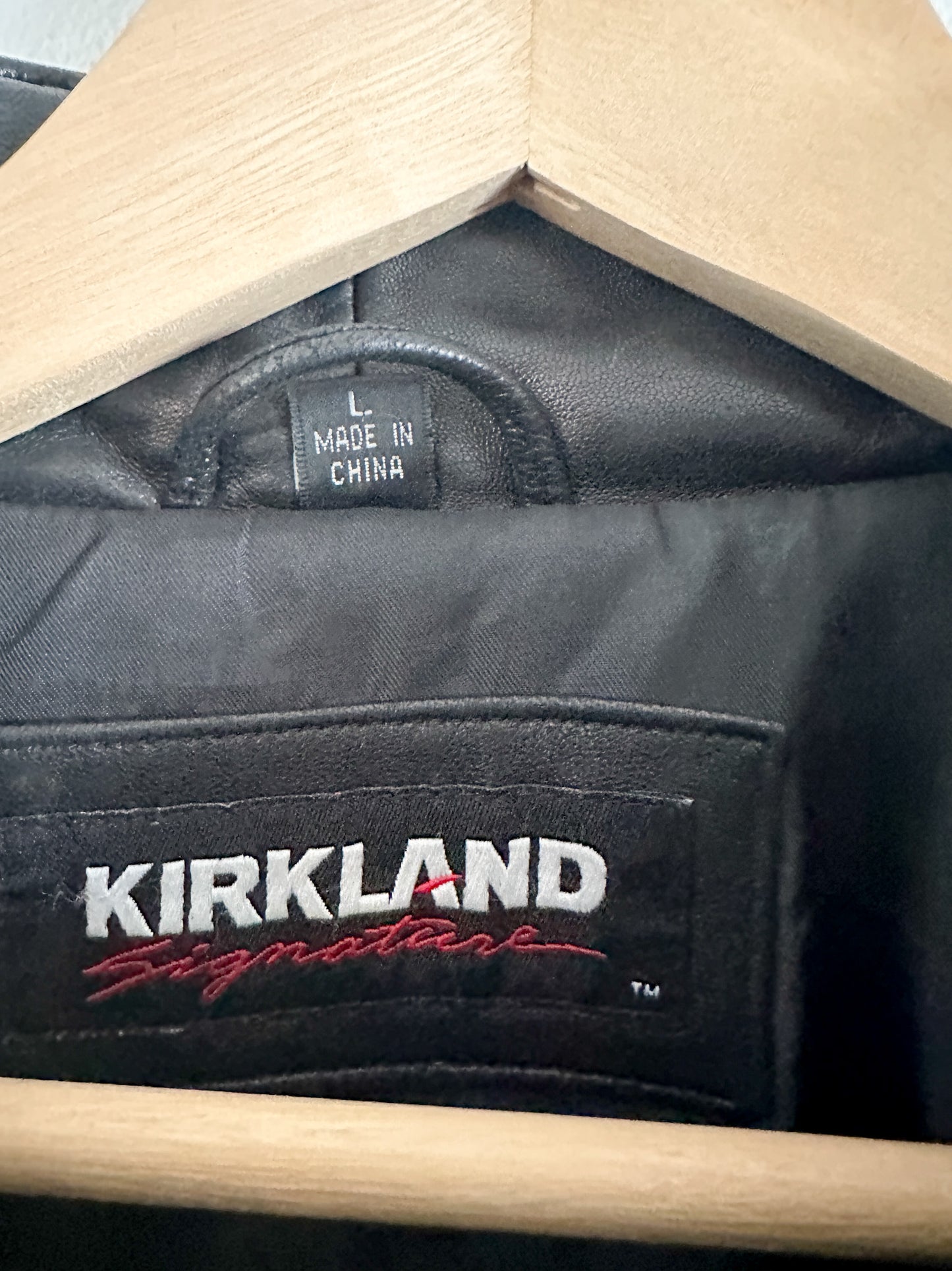 Y2K Kirkland Leather Jacket | Vintage Leather Jacket Size: Large