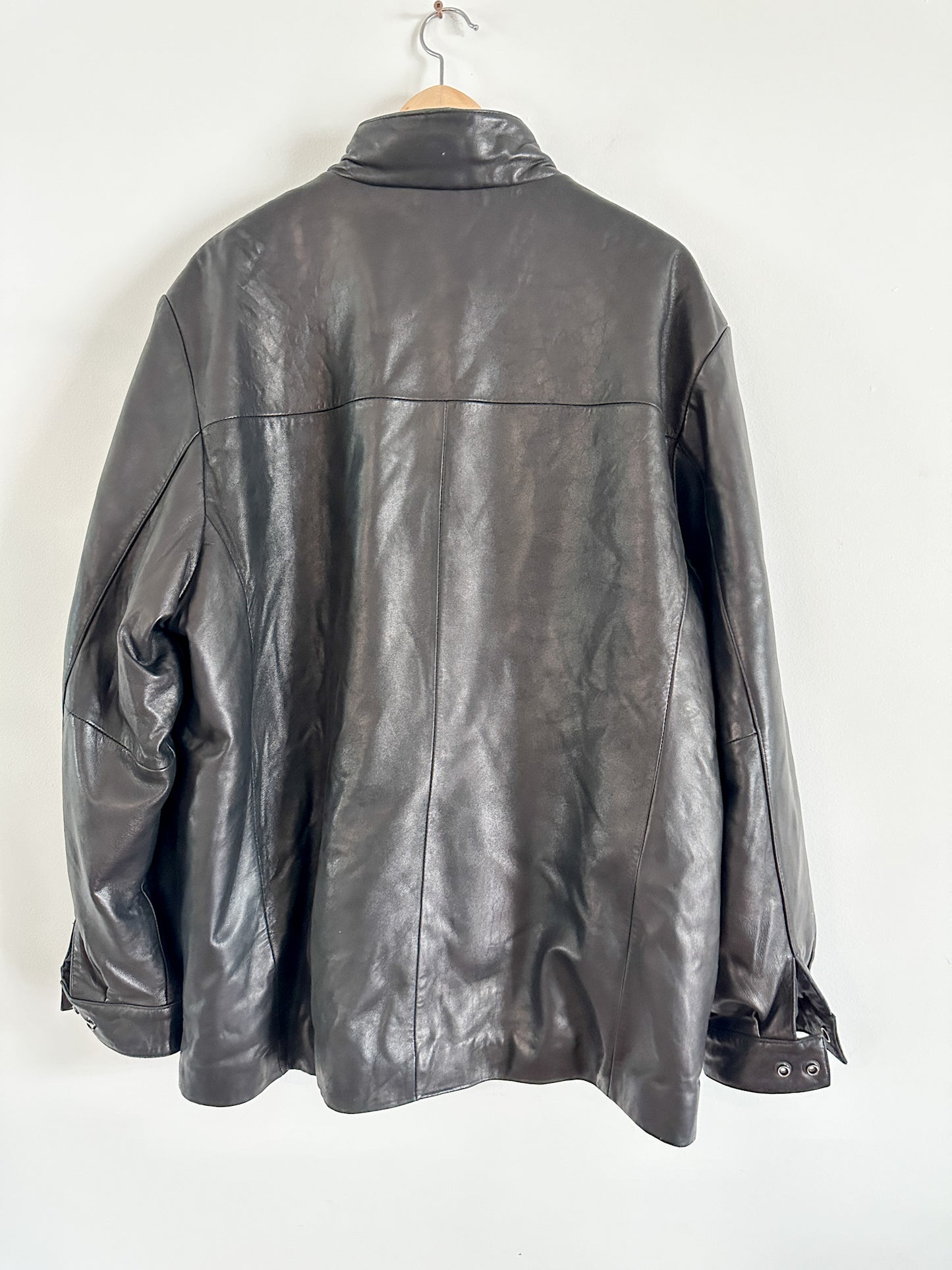 Y2K Kirkland Leather Jacket | Vintage Leather Jacket Size: Large