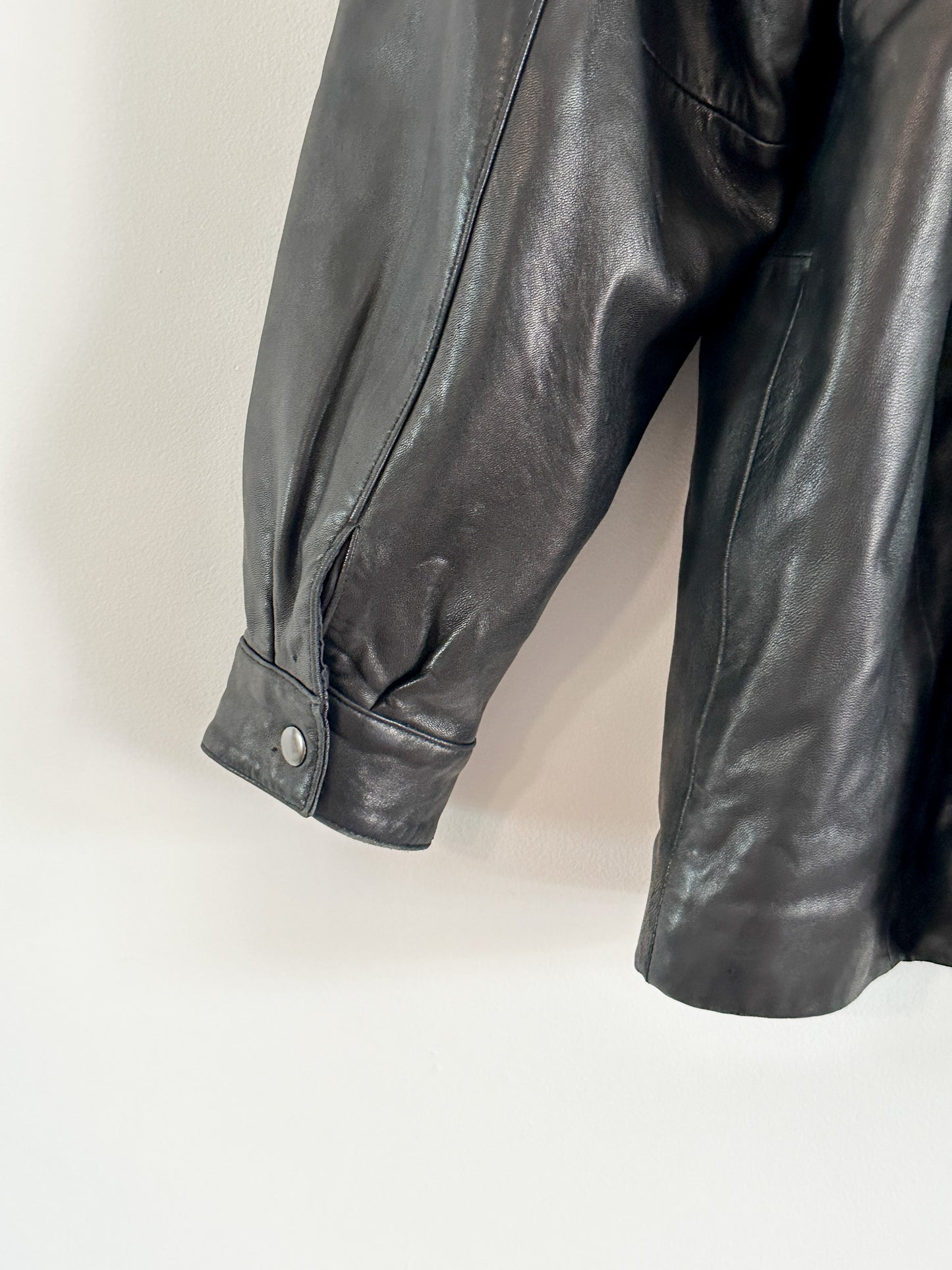 Y2K Kirkland Leather Jacket | Vintage Leather Jacket Size: Large