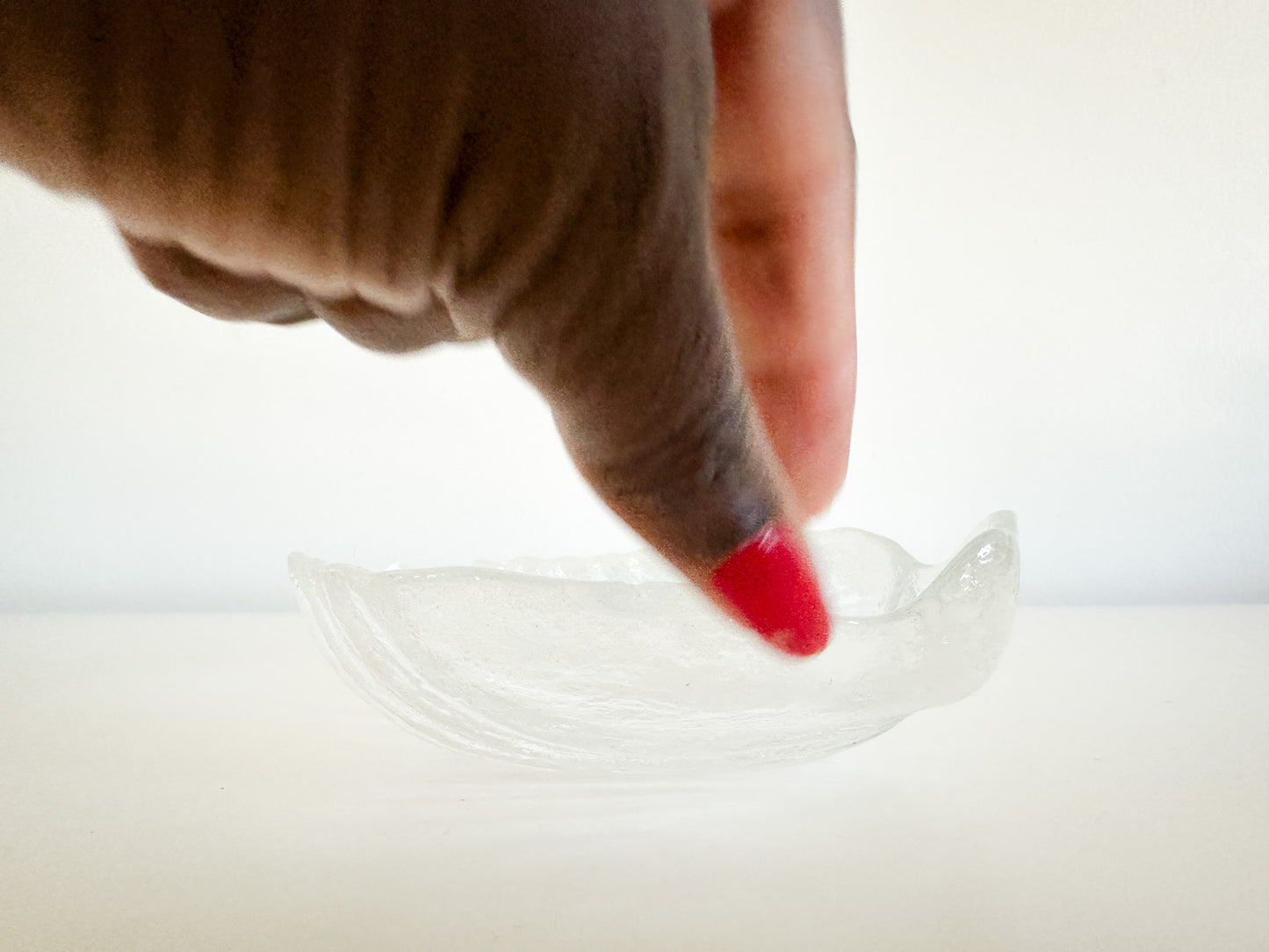 Glass Shell Trinket Bowl