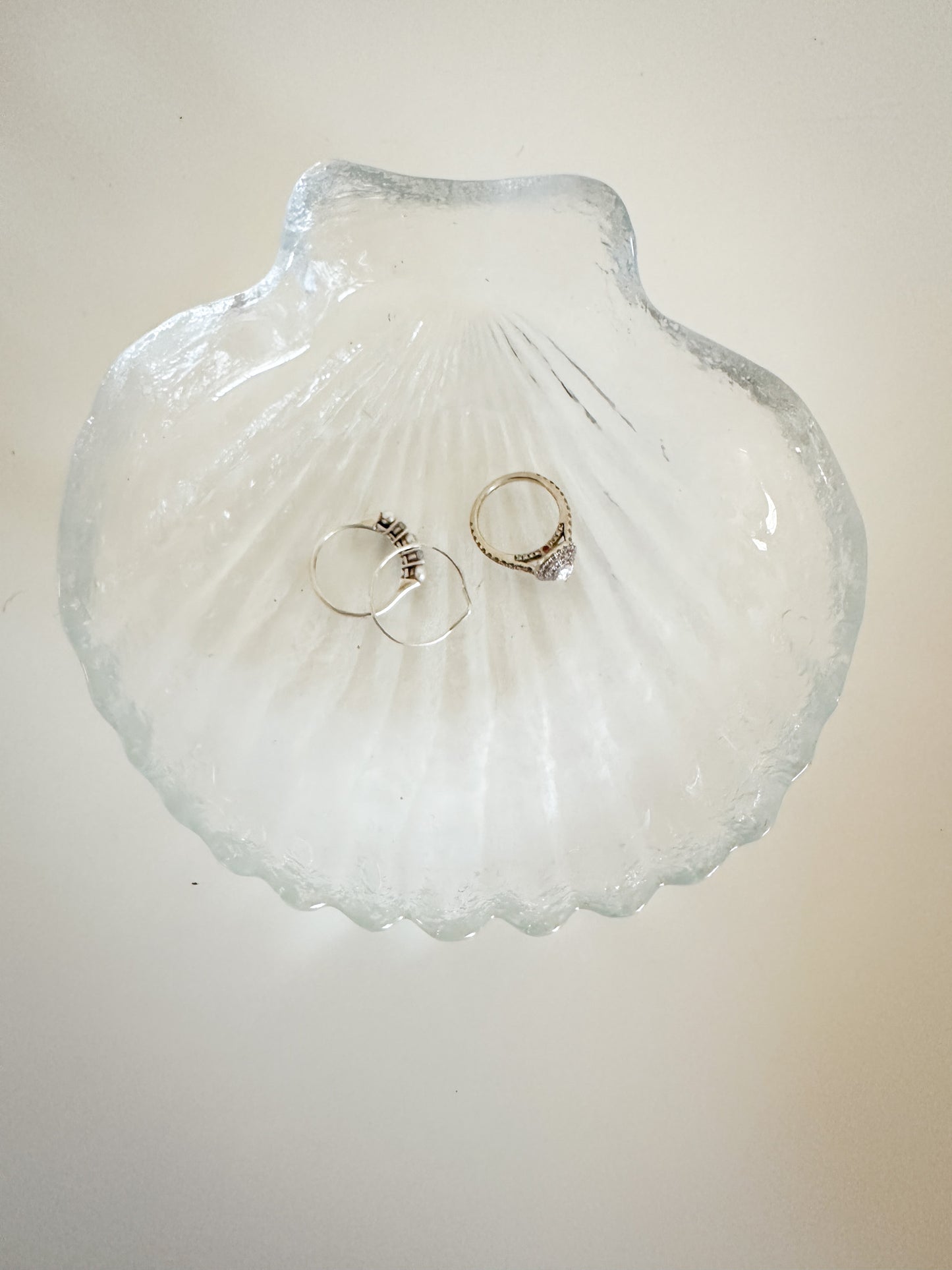 Glass Shell Trinket Bowl