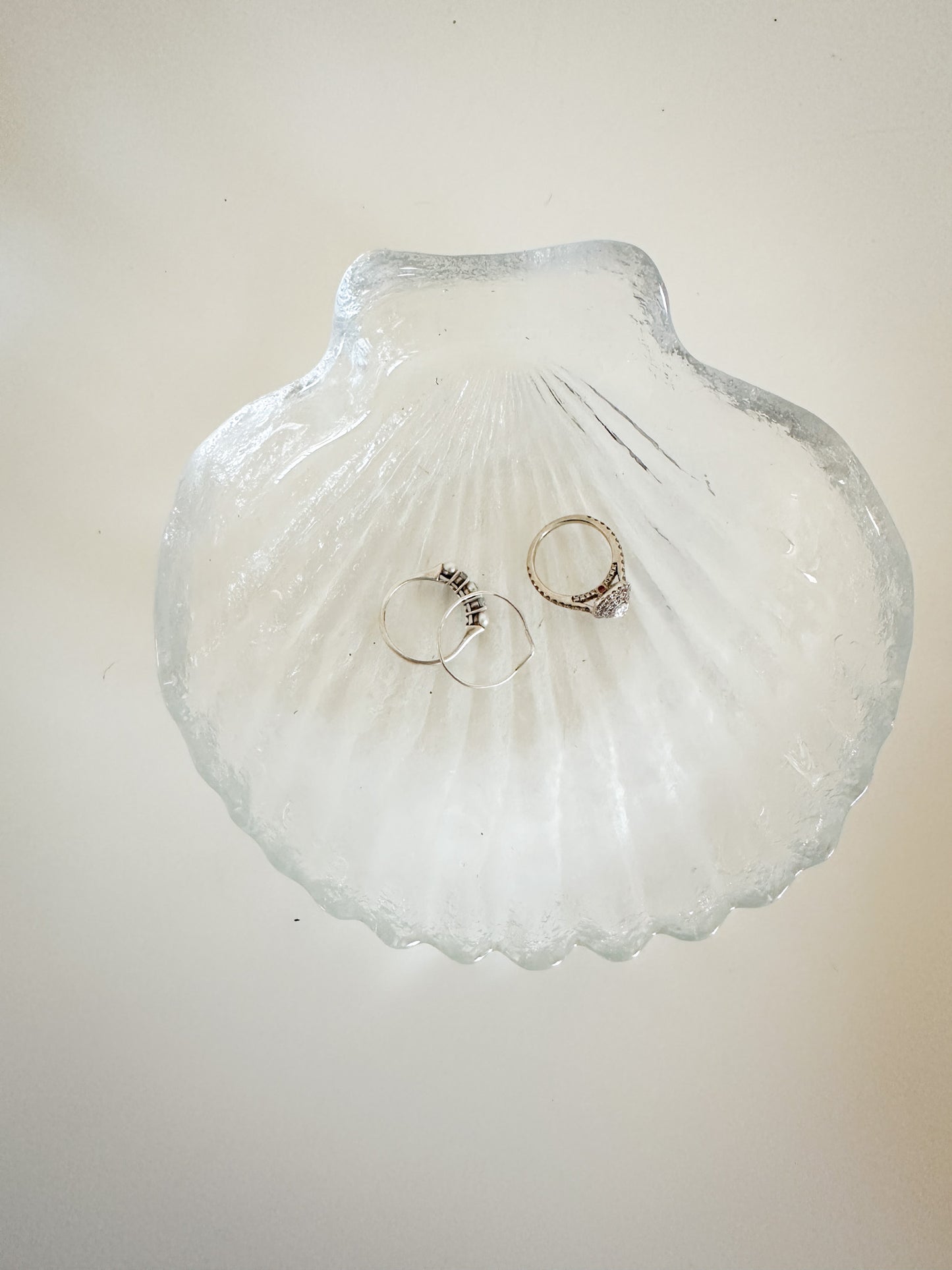 Glass Shell Trinket Bowl