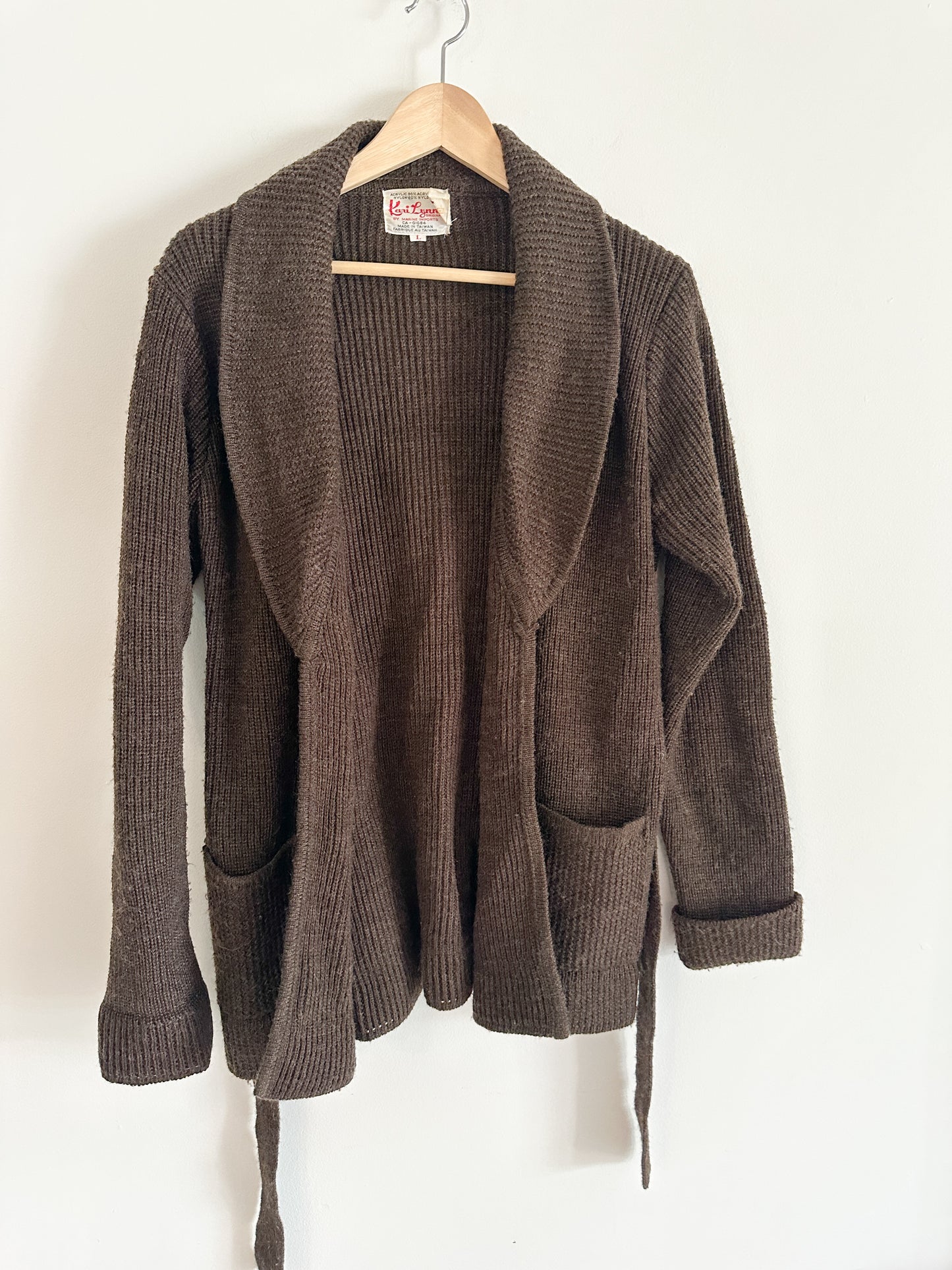 Kari - Lynn Knitted Cardigan | Open Cardigan| Robe Style Cardigan |Size Large