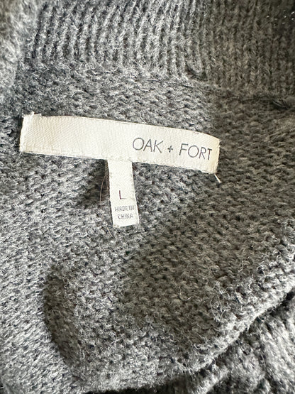 OAK + FORT Knitted Gray Sweater | Size : Large | Vintage Gray Sweater