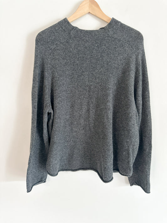 OAK + FORT Knitted Gray Sweater | Size : Large | Vintage Gray Sweater