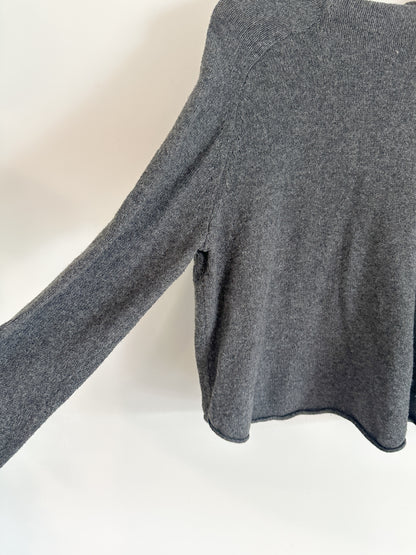OAK + FORT Knitted Gray Sweater | Size : Large | Vintage Gray Sweater