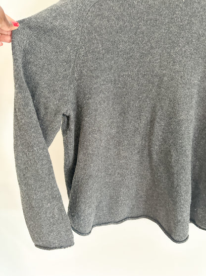 OAK + FORT Knitted Gray Sweater | Size : Large | Vintage Gray Sweater