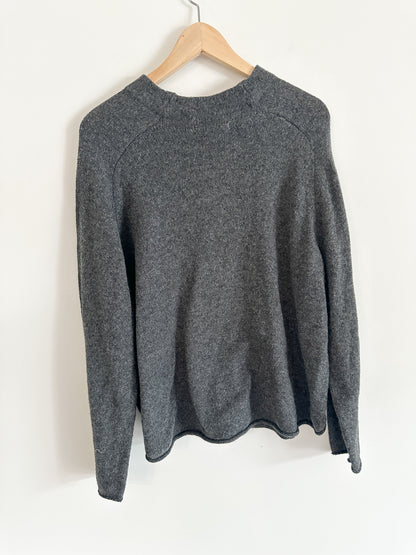 OAK + FORT Knitted Gray Sweater | Size : Large | Vintage Gray Sweater