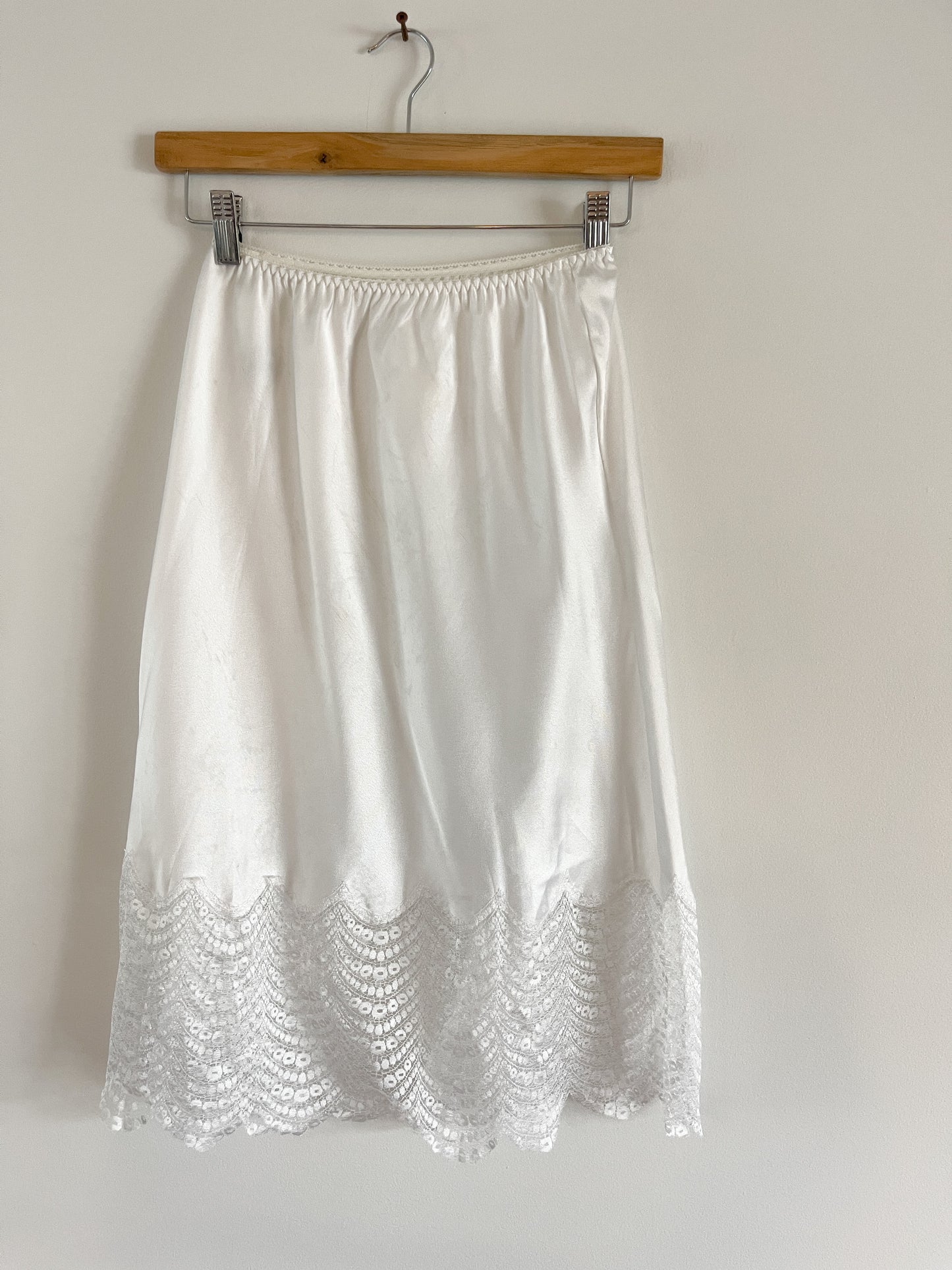 Vintage Papillon-Blanc White Half Slip.