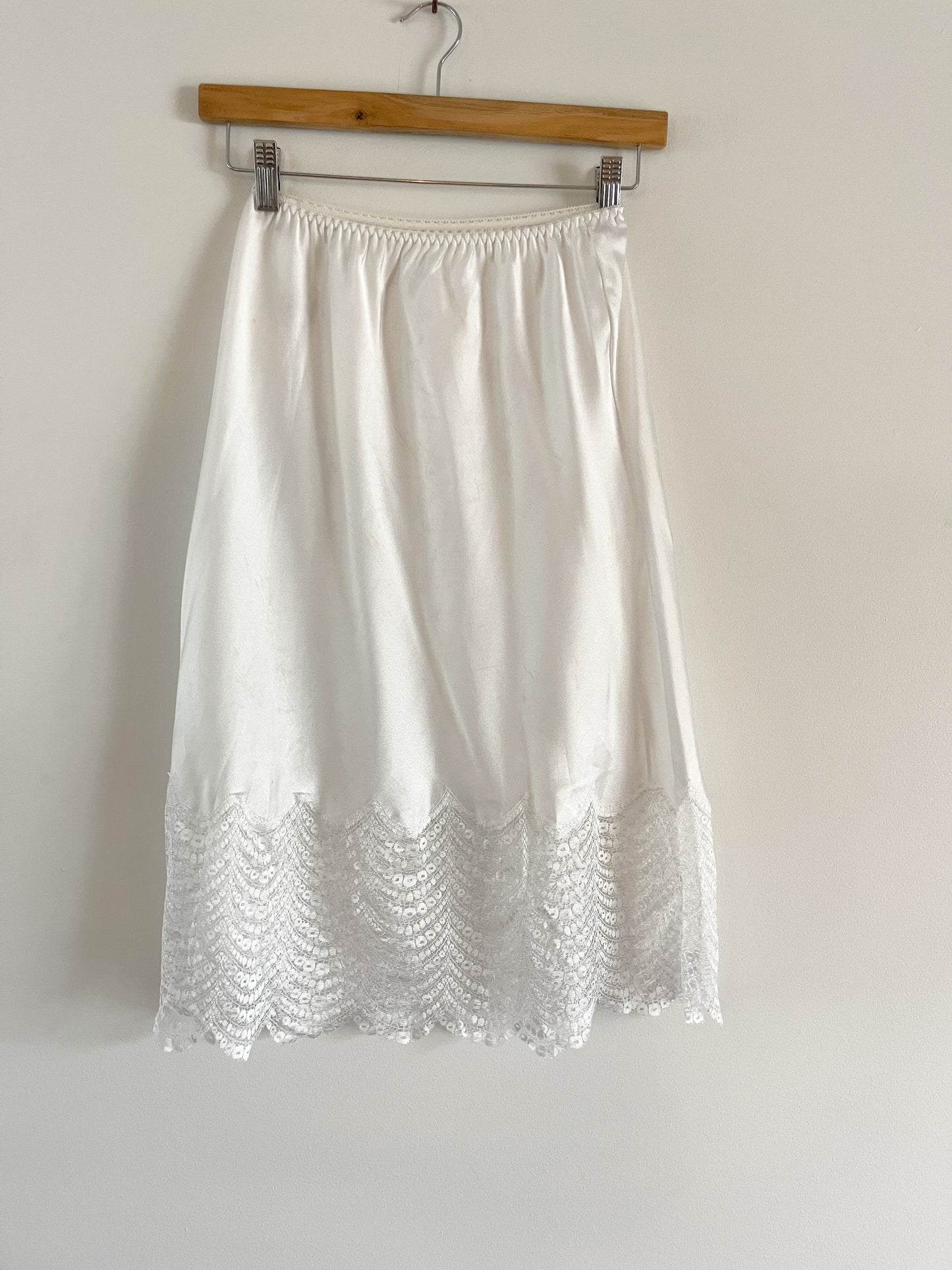 Vintage Papillon-Blanc White Half Slip.