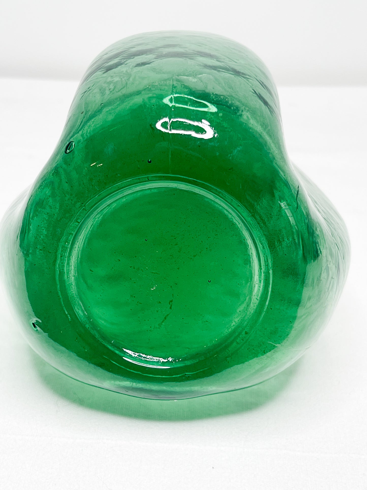 Vintage Empoli Green Florentine Glass Bottle