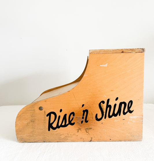 Vintage Rise 'n Shine Shoe Shine Box