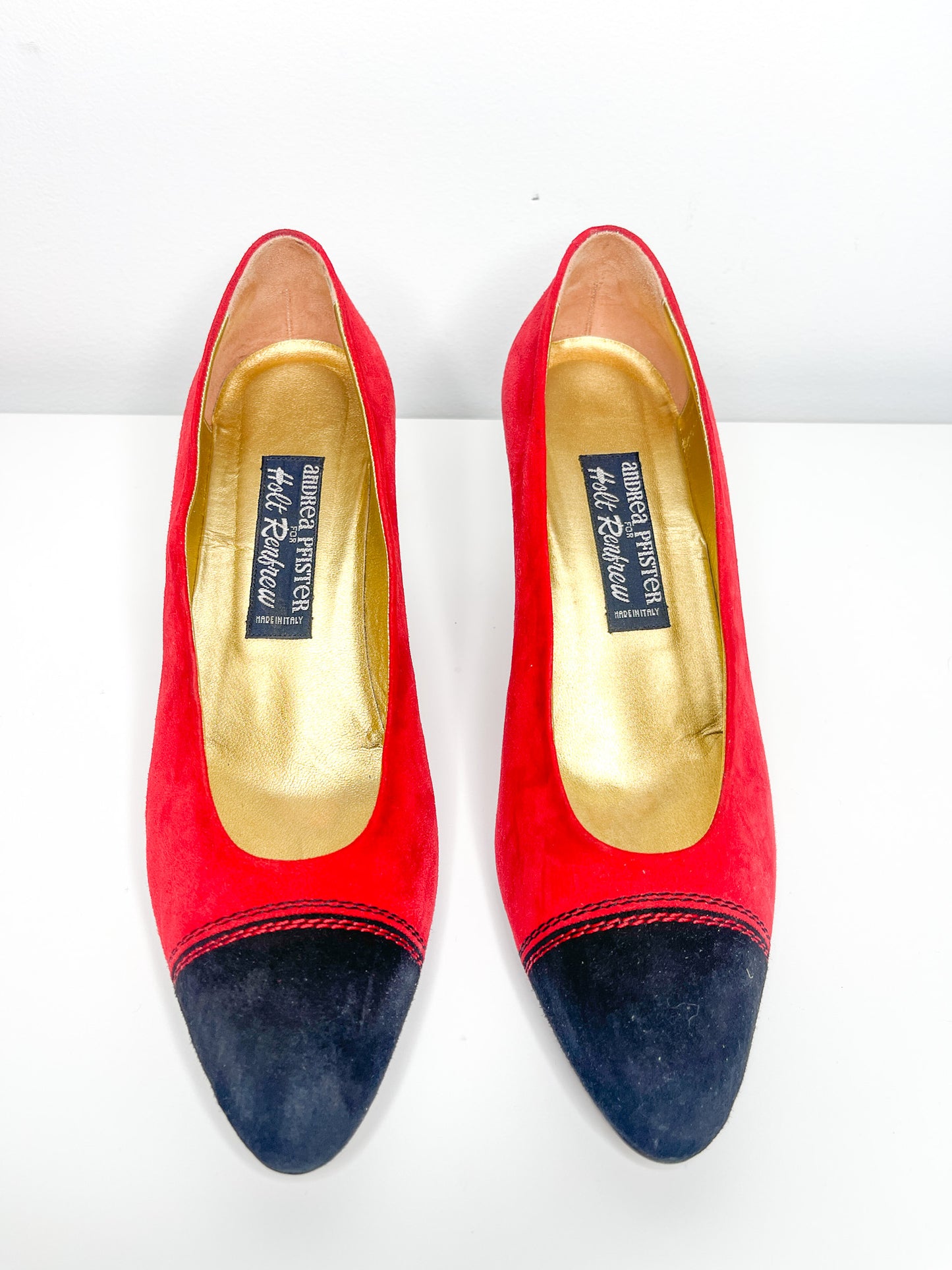 Vintage Andrea Pfister for Holt Renfrew | 1980s Red Ladies Shoes|Made In Italy Shoes| Red Shoes |Vintage Luxury Shoes| Lightly Used Shoes