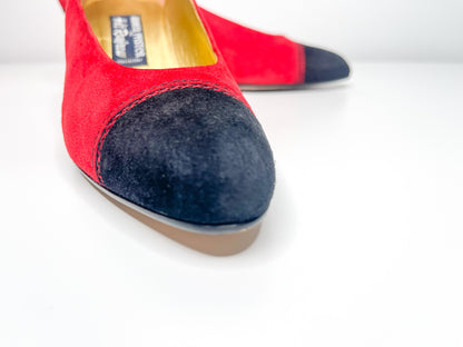 Vintage Andrea Pfister for Holt Renfrew | 1980s Red Ladies Shoes|Made In Italy Shoes| Red Shoes |Vintage Luxury Shoes| Lightly Used Shoes