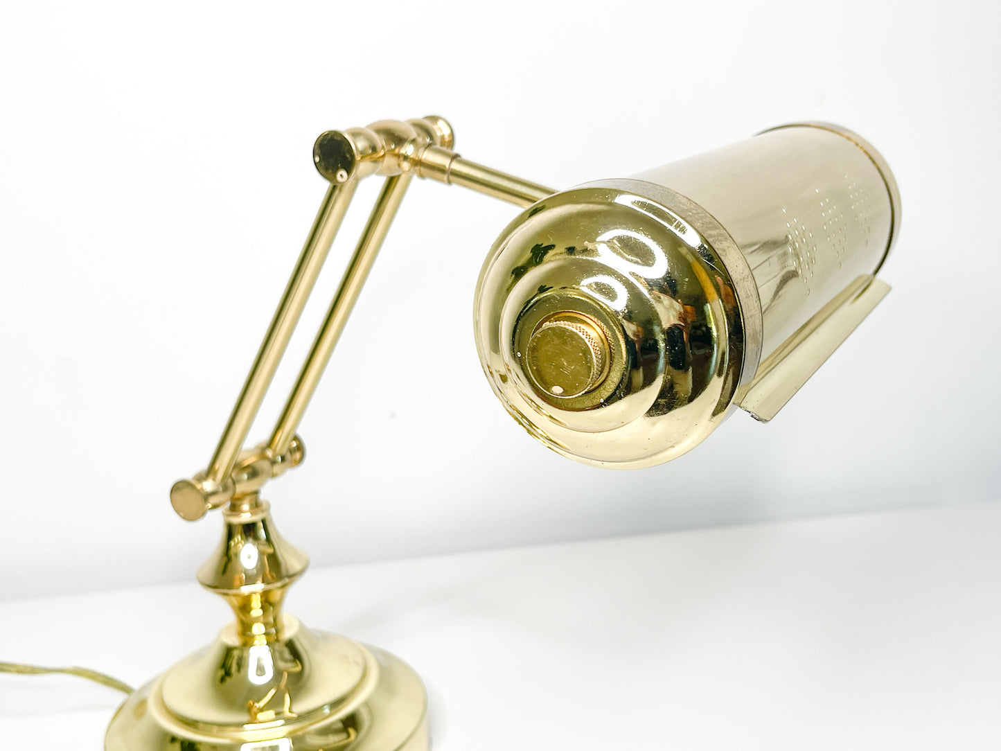 Vintage Brass Banker’s Lamp | Brass Decor | Banker Lamp | 90s Home Office Decor