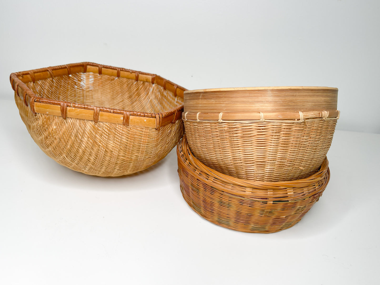 Curated Lot of Three Vintage Baskets |