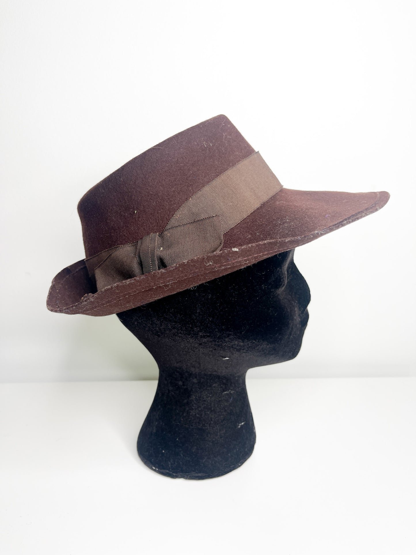 Vintage Brown Wool Hat | Vintage church hat | Vintage Easter hat| Everyday Vintage Hat