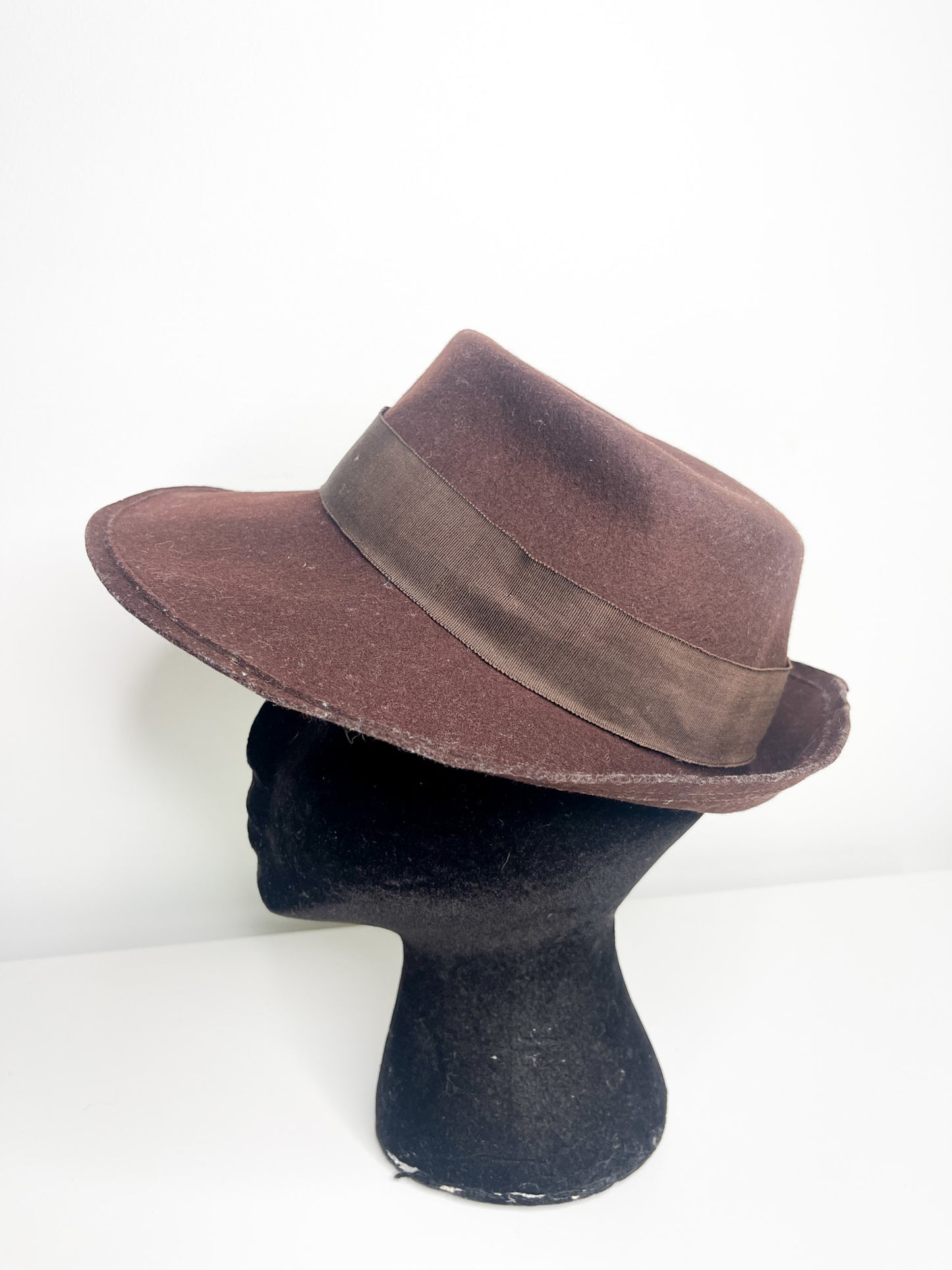 Vintage Brown Wool Hat | Vintage church hat | Vintage Easter hat| Everyday Vintage Hat