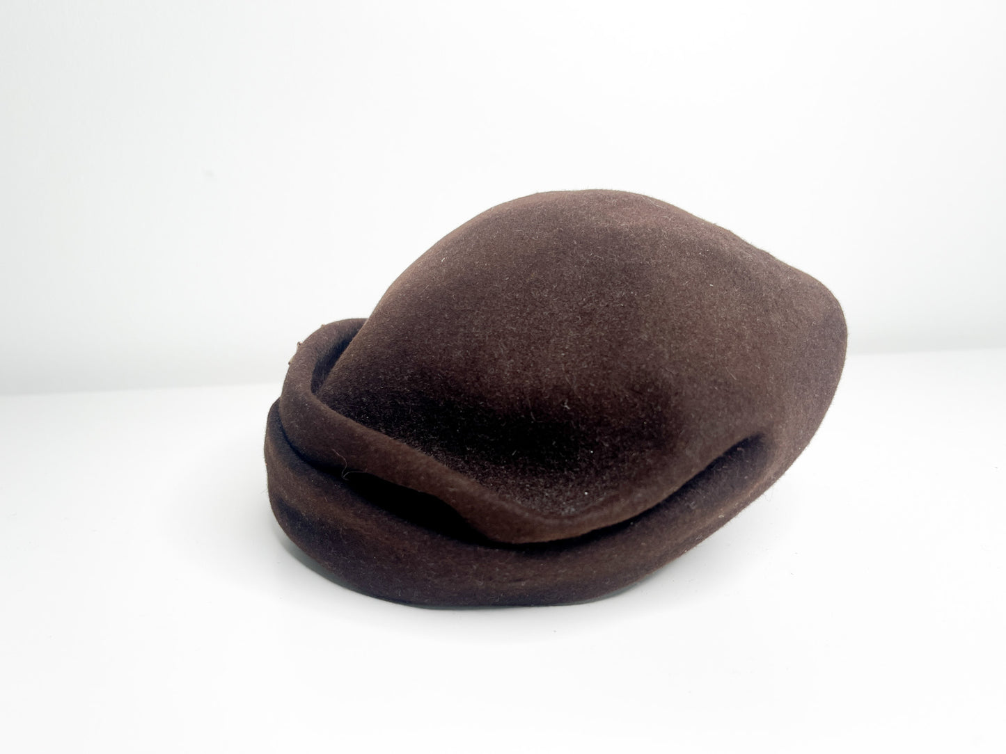 Eatons Brown Felt Fascinator with Embellishments | Eaton Canada Beret Felt Hat | Vintage Easter hat