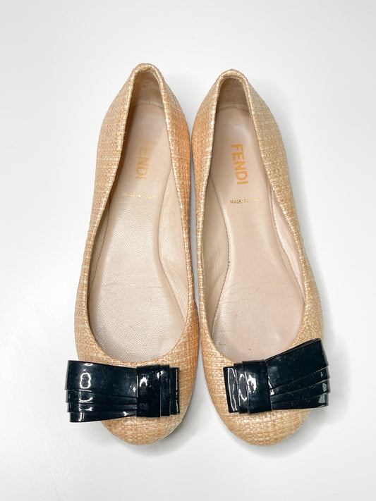 Vintage FENDI Ballet Flats | Vintage Luxury Shoes | Size 36