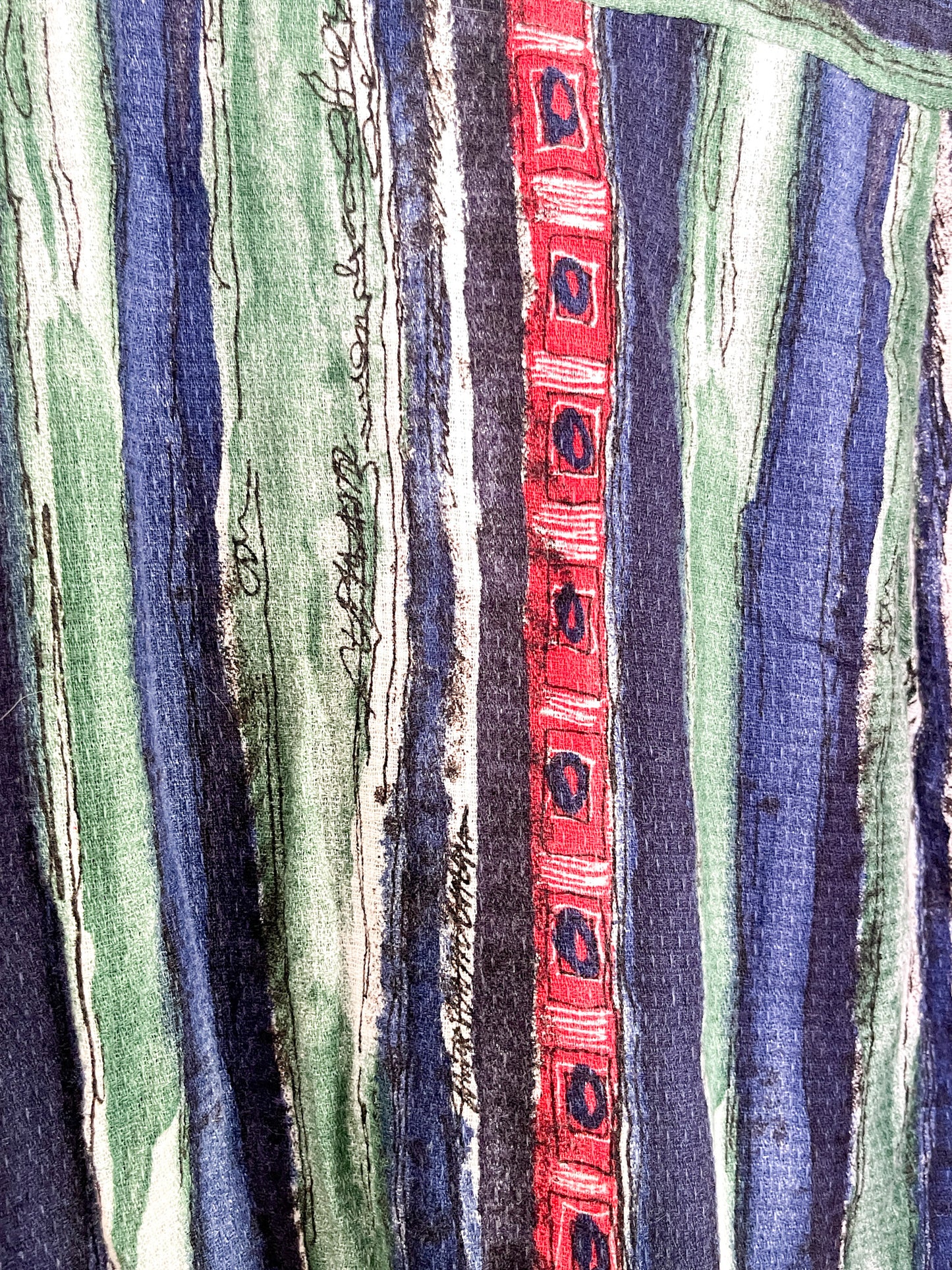 Vintage Tony D. Shirts | Vintage Striped Abstracted Printed 1990s Short Sleeved Mens Shirt | Size 42 - 16.5