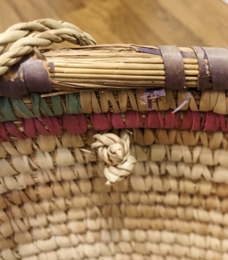Vintage Woven Coiled Basket | Home Decor | LARGE BASKET