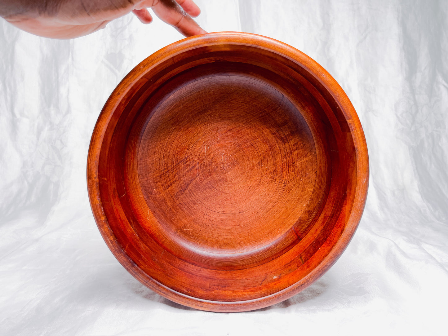 Vintage Handcrafted Bariboocraft Wooden Bowl Salad Set.