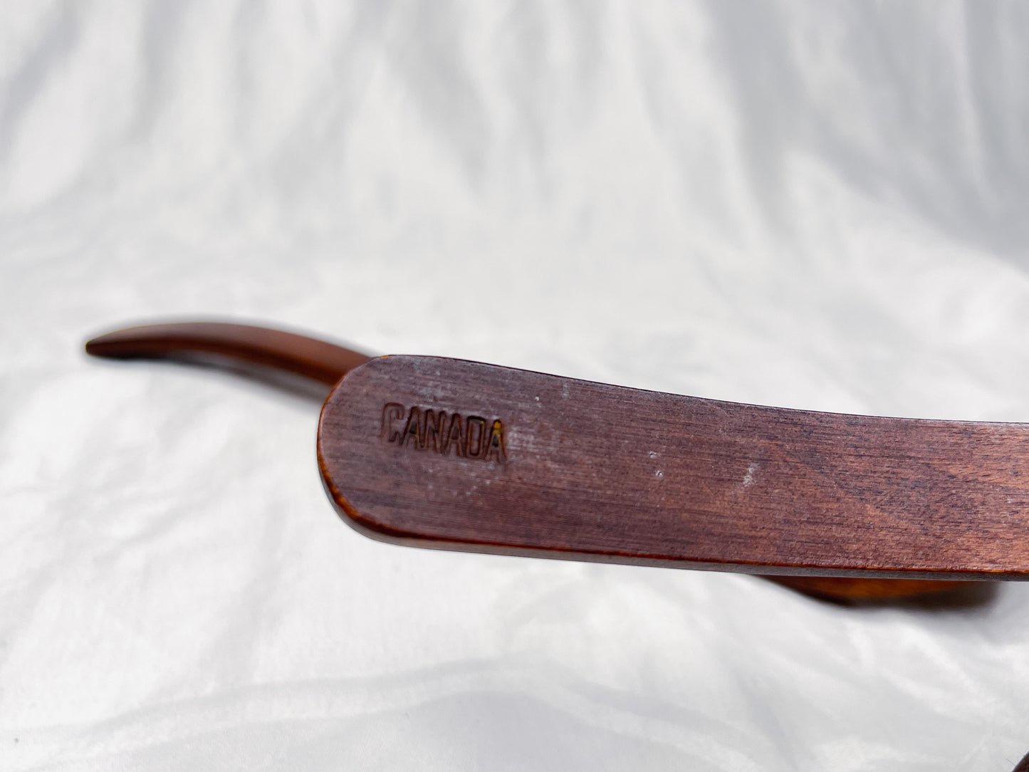 Vintage Handcrafted Bariboocraft Wooden Bowl Salad Set.