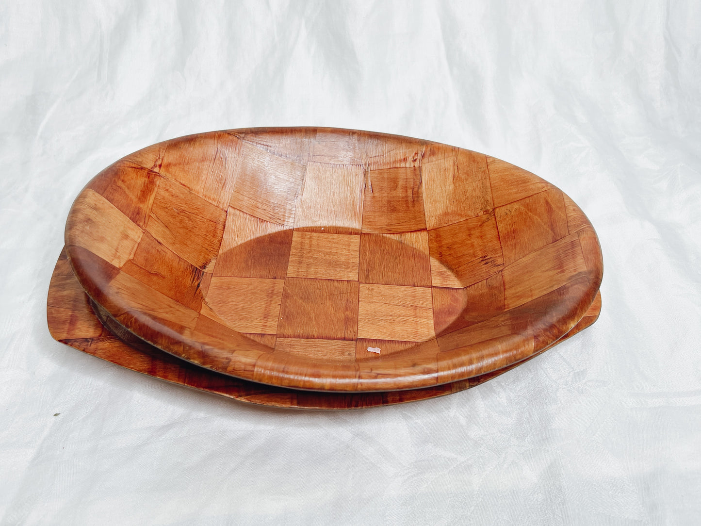 Vintage Winco Wooden Tray and Bowl set