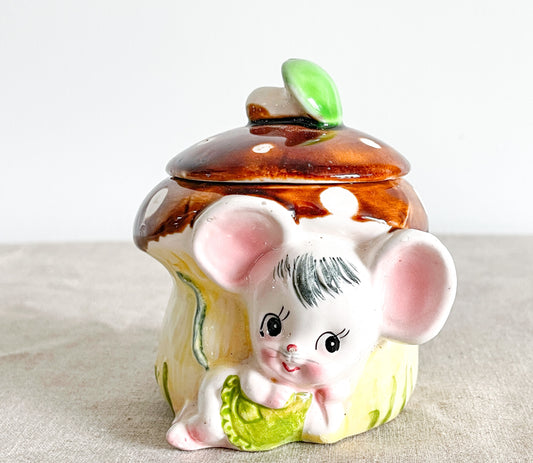Enesco "Missy Mouse" Condiment Dish, Sugar Dish, With Lid