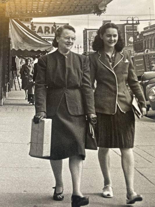 1947 Photo Postcard of Mother and Daughter.