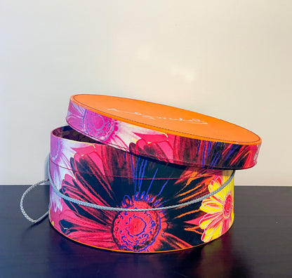 Vintage Andy Warhol Daisy Hat Box - Orange