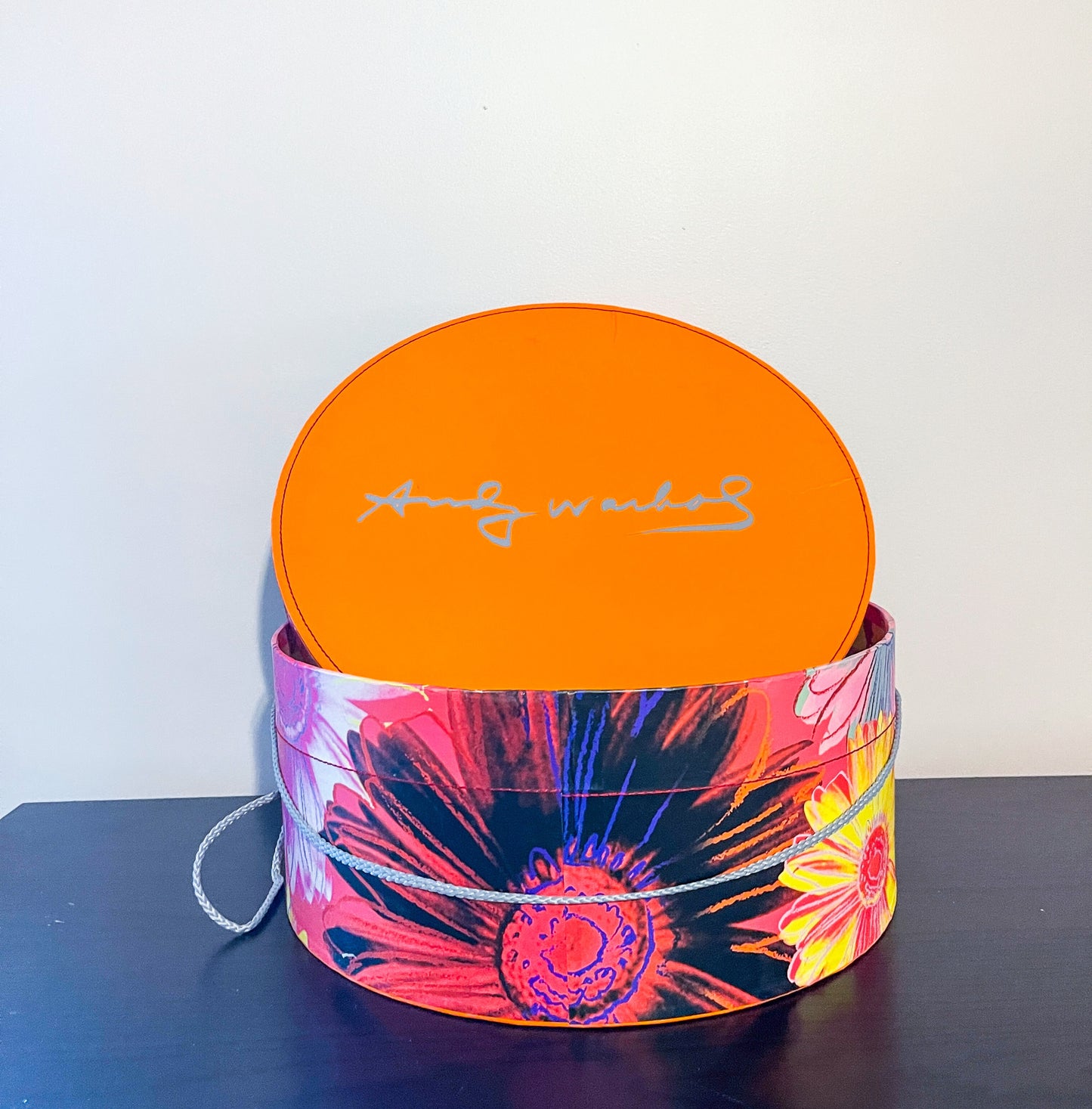 Vintage Andy Warhol Daisy Hat Box - Orange